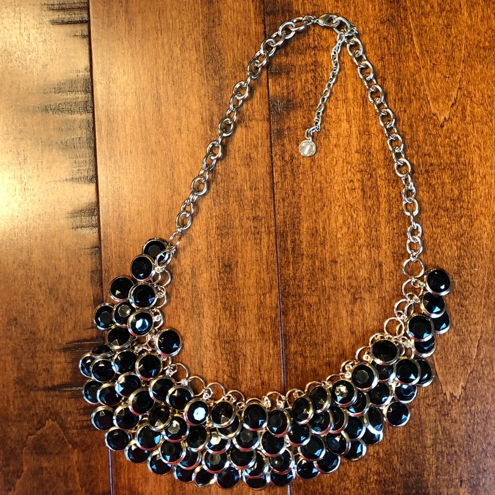 Talbots black and gold statement necklace